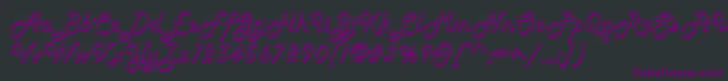 Harlowd-Schriftart – Violette Schriften auf schwarzem Hintergrund