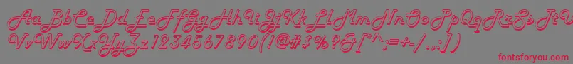 Harlowd Font – Red Fonts on Gray Background