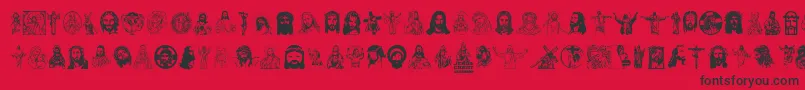 JesusChrist Font – Black Fonts on Red Background