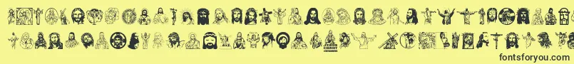 JesusChrist Font – Black Fonts on Yellow Background