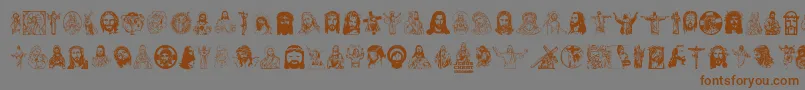 JesusChrist Font – Brown Fonts on Gray Background