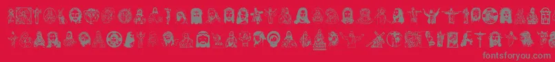 JesusChrist Font – Gray Fonts on Red Background