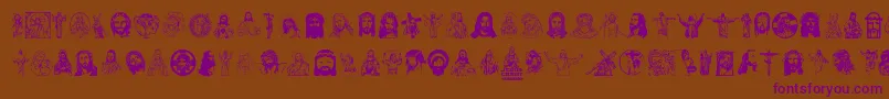 JesusChrist Font – Purple Fonts on Brown Background
