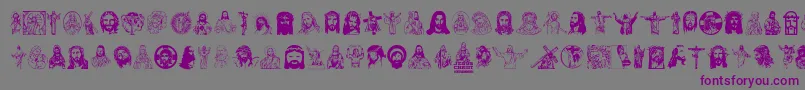 JesusChrist Font – Purple Fonts on Gray Background