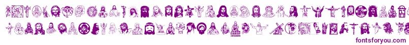 JesusChrist Font – Purple Fonts on White Background