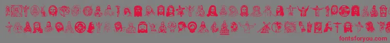 JesusChrist Font – Red Fonts on Gray Background