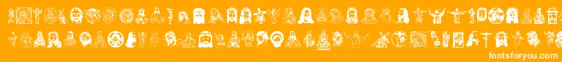 JesusChrist Font – White Fonts on Orange Background