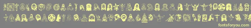 JesusChrist Font – Yellow Fonts on Gray Background