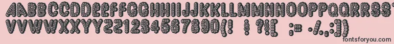 Dazzler Font – Black Fonts on Pink Background