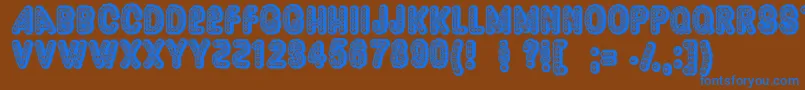 Dazzler Font – Blue Fonts on Brown Background