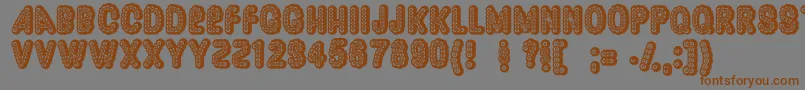 Dazzler Font – Brown Fonts on Gray Background