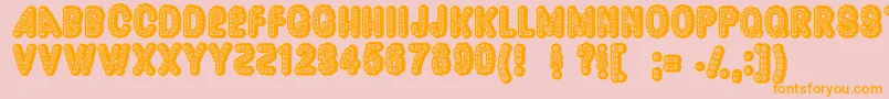 Dazzler Font – Orange Fonts on Pink Background