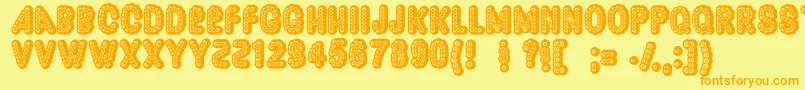 Dazzler Font – Orange Fonts on Yellow Background