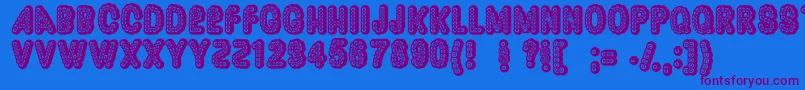 Dazzler Font – Purple Fonts on Blue Background