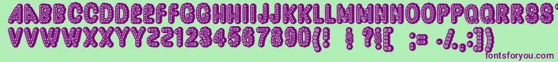 Dazzler Font – Purple Fonts on Green Background