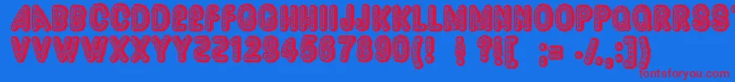 Dazzler Font – Red Fonts on Blue Background