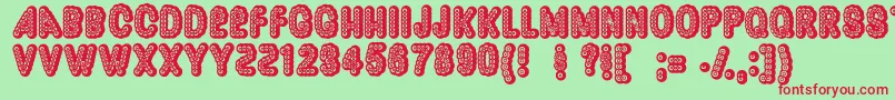 Dazzler Font – Red Fonts on Green Background