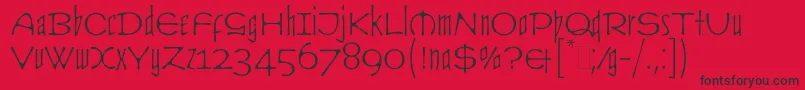 CultLetPlain.1.0 Font – Black Fonts on Red Background