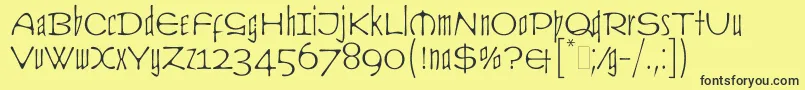 CultLetPlain.1.0 Font – Black Fonts on Yellow Background