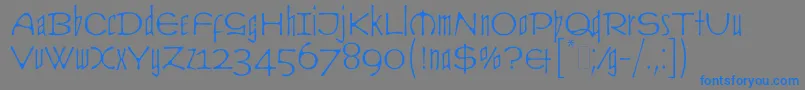 CultLetPlain.1.0 Font – Blue Fonts on Gray Background