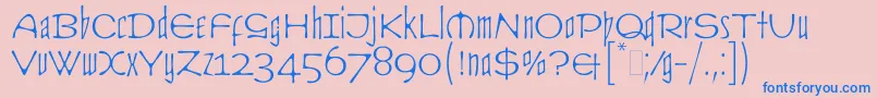 CultLetPlain.1.0 Font – Blue Fonts on Pink Background