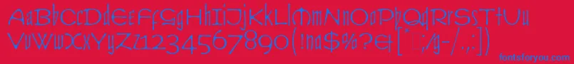 CultLetPlain.1.0 Font – Blue Fonts on Red Background