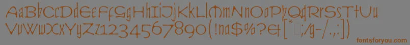 Шрифт CultLetPlain.1.0 – коричневые шрифты на сером фоне