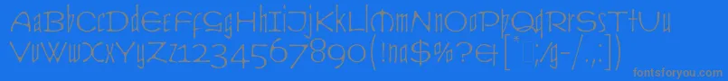 CultLetPlain.1.0 Font – Gray Fonts on Blue Background