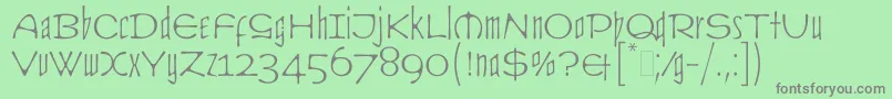CultLetPlain.1.0 Font – Gray Fonts on Green Background