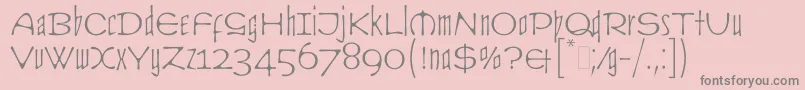 CultLetPlain.1.0 Font – Gray Fonts on Pink Background