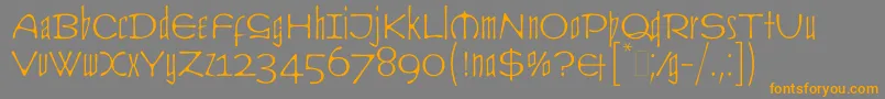 CultLetPlain.1.0 Font – Orange Fonts on Gray Background