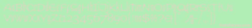 CultLetPlain.1.0 Font – Pink Fonts on Green Background