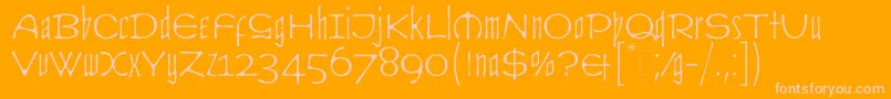 フォントCultLetPlain.1.0 – オレンジの背景にピンクのフォント