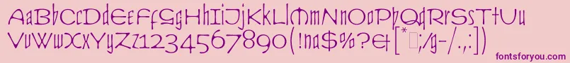 CultLetPlain.1.0 Font – Purple Fonts on Pink Background