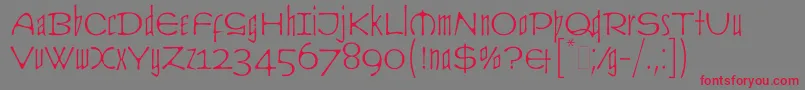 Шрифт CultLetPlain.1.0 – красные шрифты на сером фоне