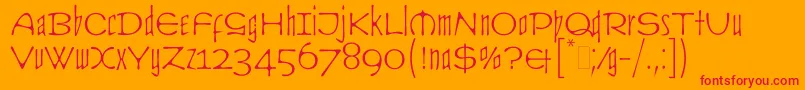 CultLetPlain.1.0 Font – Red Fonts on Orange Background