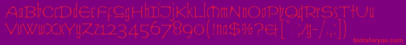 fuente CultLetPlain.1.0 – Fuentes Rojas Sobre Fondo Morado