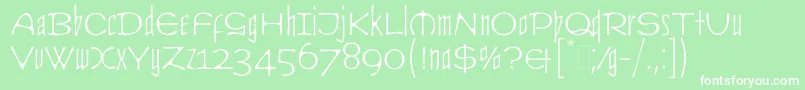 フォントCultLetPlain.1.0 – 緑の背景に白い文字