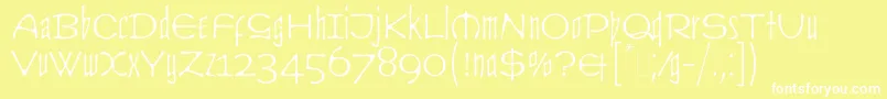 CultLetPlain.1.0 Font – White Fonts on Yellow Background