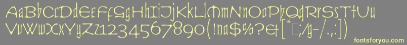 Шрифт CultLetPlain.1.0 – жёлтые шрифты на сером фоне