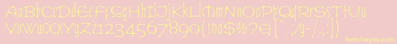 CultLetPlain.1.0-Schriftart – Gelbe Schriften auf rosa Hintergrund