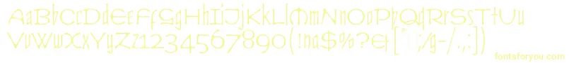 CultLetPlain.1.0-fontti – keltaiset fontit