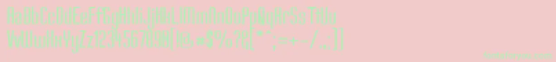 Kandide ffy Font – Green Fonts on Pink Background