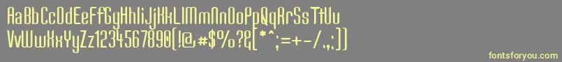 Kandide ffy-Schriftart – Gelbe Schriften auf grauem Hintergrund