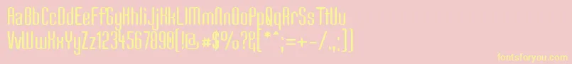 Kandide ffy Font – Yellow Fonts on Pink Background