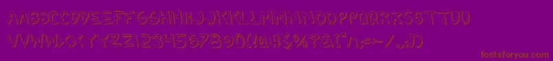 2toonv2s-Schriftart – Braune Schriften auf violettem Hintergrund