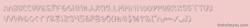 2toonv2s Font – Gray Fonts on Pink Background
