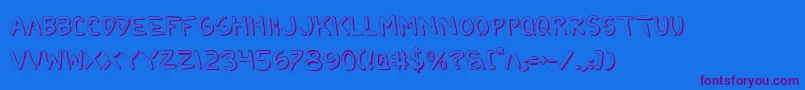 2toonv2s Font – Purple Fonts on Blue Background