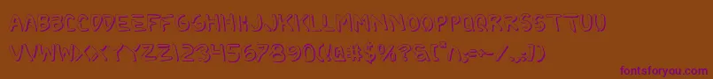 2toonv2s Font – Purple Fonts on Brown Background