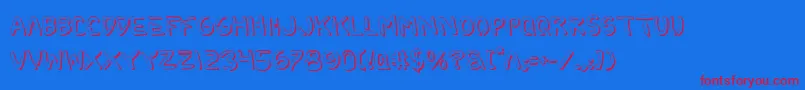 2toonv2s Font – Red Fonts on Blue Background